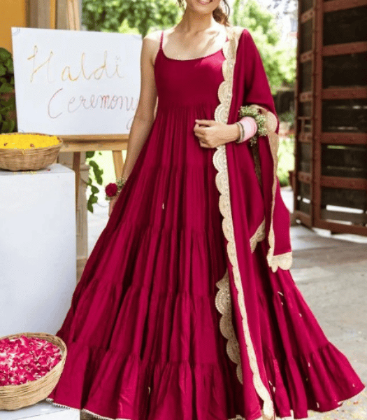 Anarkali Women’s Embroidered Kurta Set with Dupatta