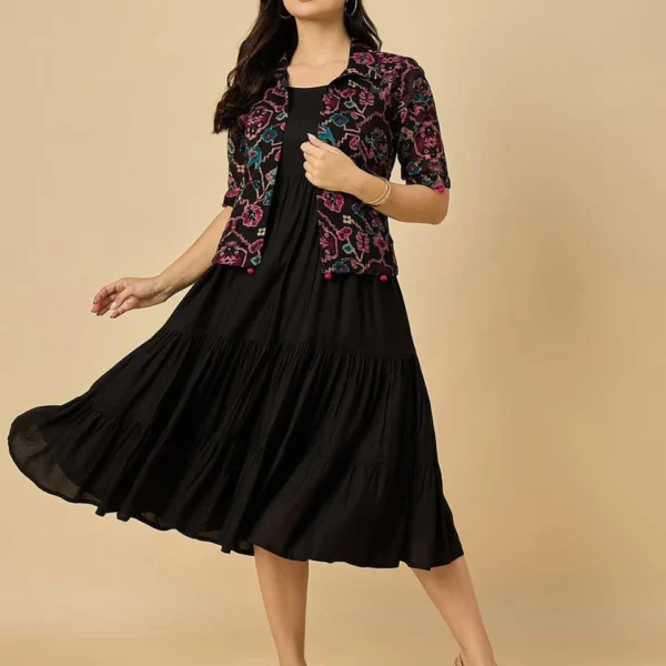 AZIRA Women's Floral Print Fit & Flare Dress