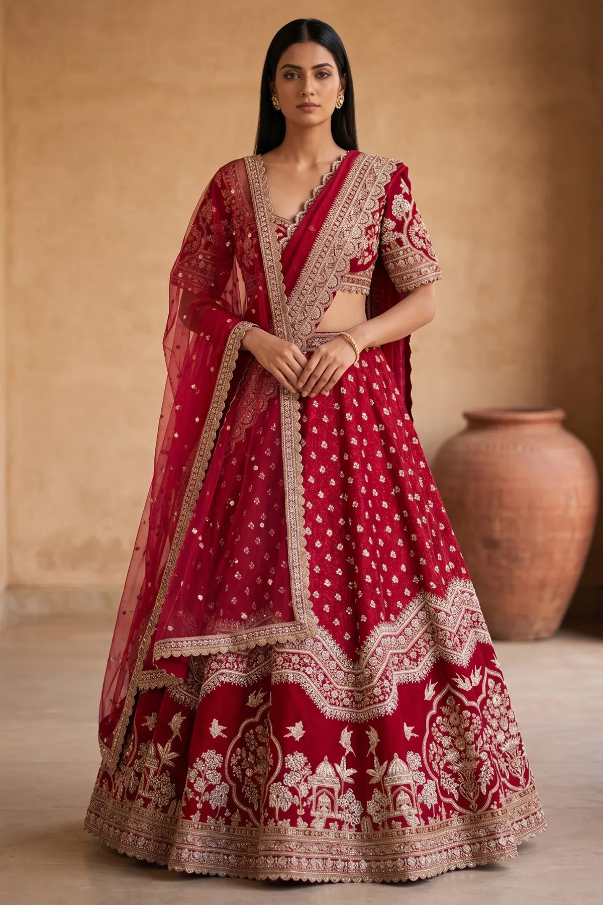 maroon-zardosi-embroidered-silk-bridal-lehenga-with-double-dupatta-ac3216