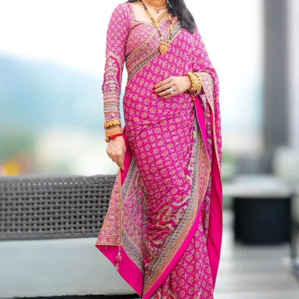 A Symphony of Sequins: Neetu Bisht in Multicolor Crepe Elegance by Samyakk-SR27850